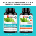 Cápsulas digestivas Multi -enzimas de saúde intestinal com probióticos